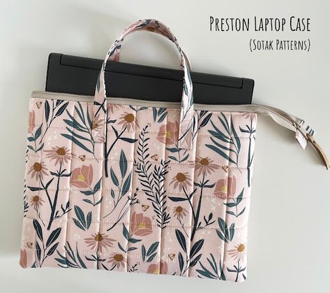 s.o.t.a.k handmade: PRESTON LAPTOP CASE (new pdf pattern + sale) Handmade Laptop Case, Sewing Laptop Case, Laptop Case Sewing Pattern, Sotak Handmade, Laptop Case Pattern, Diy Laptop Bag, Bag Tutorials, Diy Laptop, Quilted Bags