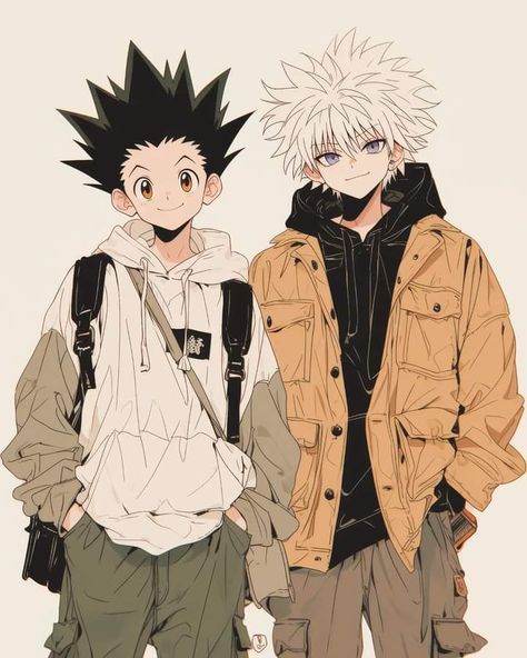 Anime Duos, Killua Wallpaper, Anime Duo, Hunter Tattoo, Anime Prints, Gon Killua, Gon Freecss, Killua Zoldyck, Anime Collectibles