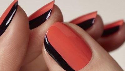 Side French nails art French Manicure With A Twist, Unghie Nail Art, Nagellack Trends, Easy Nails, French Nail Art, Simple Nail Art Designs, Black Nail, Nailed It, Minimal Chic