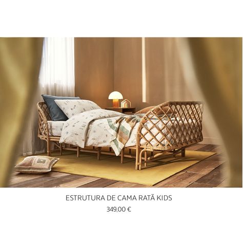 Rattan Bed Frame, Cama Individual, Sweet Child O' Mine, Rattan Bed, Chic Bedroom, Room Ideas Bedroom, Bunk Bed, Zara Home, Bunk Beds