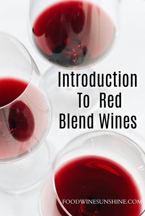 Introduction To Red Blend Wines | Red Blend Wines are an unique mixture of red wines.  The blending allows the winemaker to design the wine.  Learn more in this introduction to red blend wines. Read more wine tasting tips, find beautiful wineries and wine travel destinations on foodwinesunshine.com | Food Wine Sunshine #wine #winelovers #travel #wineblogger #wineblog #lifestyleblog #wineries Migraine Diet, Red Blend Wine, Ashland Oregon, Pinot Noir Wine, Shakespeare Festival, Wine Down, Alcohol Recipes, Wine Pairing, New Flavour