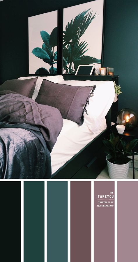 Grey Bedroom with Blue Grey and Terracotta accents 1 - I Take You | Wedding Readings | Wedding Ideas | Wedding Dresses | Wedding Theme Mauve Bedroom, Design Seed, Teal Bedroom, Bedroom Colour Palette, Gold Bedroom, Green Walls, Grey Bedroom, Bedroom Color Schemes, Bohol