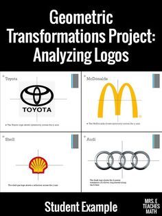 When it comes to my Transformations unit in Geometry, I have a mini-project that I like to use.   First, I show different company logos in class and we talk about the different transformations we see Math Transformations, Geometric Transformations, Geometry Projects, Elementary Stem, Teaching Geometry, Geometry High School, Grade 6 Math, Math 8, Secondary Math