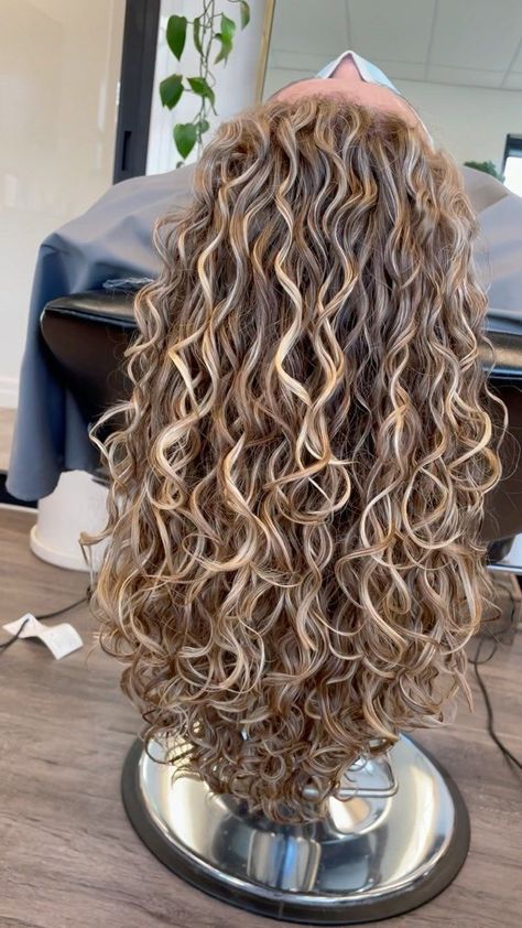 Brunette Curly Hair Highlights Natural, Natural Highlights For Curly Hair, Sandy Curly Hair, Naturally Curly Hair Blonde Balayage, Balayage Hair Blonde On Curly Hair, Natural Curls With Curtain Bangs, Sandy Blonde Highlights Curly Hair, Curly Blonde Balayage Curls, Highlight Lowlight Curly Hair