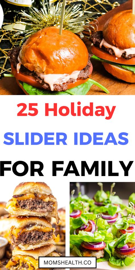 Looking for fun and easy holiday slider recipes to serve at your festive gatherings? Discover 20 irresistible slider creations, including turkey stuffed cranberry sliders and cheesy cheeseburger variations. Perfect for holiday parties, potlucks, or cozy family dinners, these healthy ham and cheese sliders are sure to impress your guests. Don’t miss out on elevating your holiday feasting with creative flavors, offer options nobody can resist, and indulge in delicious convenience all season long! Fancy Sliders Parties Food, Ham And Cheese Sliders Recipes, Gluten Free Sliders, Cold Sliders For A Crowd, Turkey And Swiss Sliders, Holiday Sliders, Christmas Sliders, Holiday Meatballs, Best Sliders