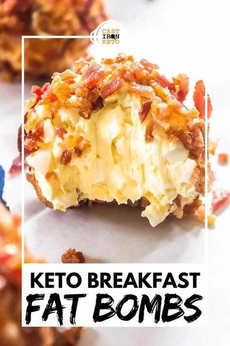 Easy Keto Breakfast, Eggs And Bacon, Keto Diet List, Keto Diet Breakfast, Low Carb Diets, Diet Breakfast Recipes, Fat Bomb Recipe, High Fat Foods, Keto Fat