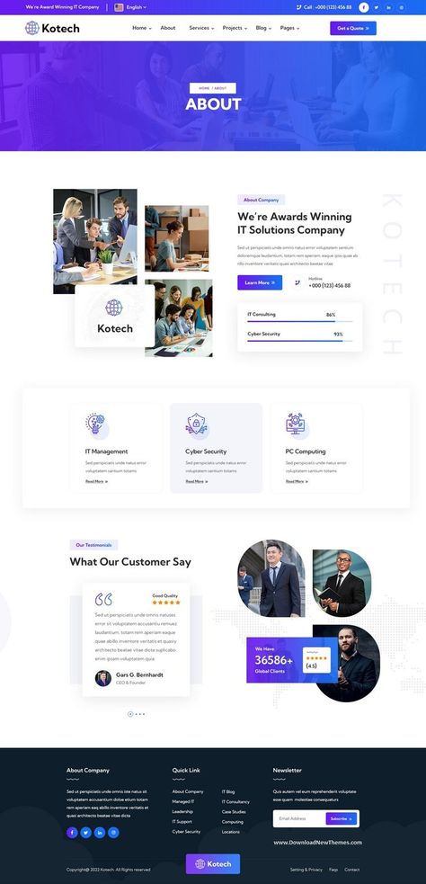 Technology & IT Solutions PSD Template Website Software, It Solution, Software Company, Modern Website, Responsive Website Template, Homepage Layout, It Solutions, Company Website, Web Design Agency