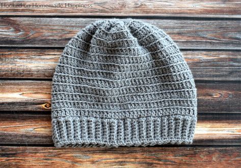 Bottom Up Beanie Crochet Pattern - My favorite beanies are always the ones made from the bottom up. The Beginner Bottom Up Beanie Crochet Pattern is a simple pattern with a video tutorial so any level crocheter can make this style hat. Bottom Up Beanie Crochet, Crochet Beanie Bottom Up, Bottom Up Crochet Hat, Crochet Mens Hat, Crochet Beanie Pattern Free, Crochet Adult Hat, Crochet Hat For Beginners, Beanie Crochet Pattern, Easy Crochet Hat