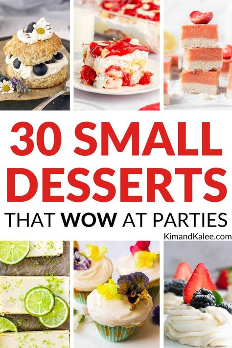 If you're looking for small desserts, bite size treats, cupcakes, and individual desserts, you'll love our list of light desserts for a party! They are delicious, refreshing, and perfect for a bridal shower, birthday party, or dinner party! Individual Desserts For Parties, Desserts For A Party, Mini Dessert Recipes, Light Dessert, Cream Horns, Birthday Party Desserts, Party Sweets, Mini Dessert, Individual Desserts