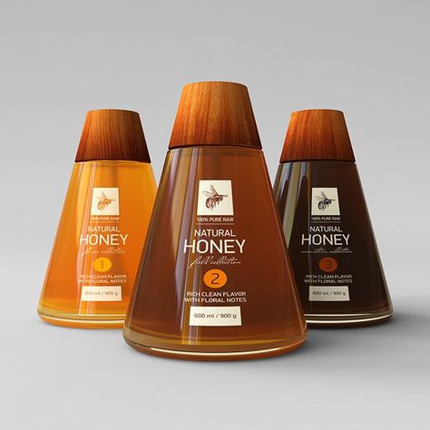 honey #packaging by Alexander Seliverstov Honey Branding Design, Syrup Packaging, Honey Label Design, Aesthetic Health, Honey Label, Tattoo Health, Honey Brand, Honey Bottles, Honey Packaging