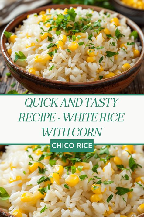 We've given this classic rice and corn dish a twist with our Blonde Rice! 🍚🌽 Super easy and ready in under 40 minutes!  Check out our blog for the full recipe!  #ChicoRice #RiceRecipe #QuickRecipe #HealthyRecipe