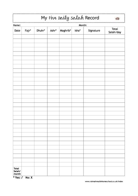 My Five Daily Salah Record BW-page-0 Namaz Chart Ideas, Salah Chart Printable, Namaz Chart, Salah Tracker Printable, Salah Chart, Ramadan Prep, Star Themed Classroom, Salah Tracker, Islamic Aesthetics