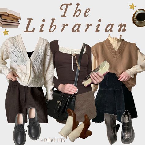 Spring Librarian Outfit, Library Assistant Outfit, Library Core Outfit, Librarian Core Aesthetic, Librarian Core Outfit, Librarian Outfit Aesthetic, Book Nerd Outfit, Bookworm Aesthetic Outfit, Dark Academia Librarian