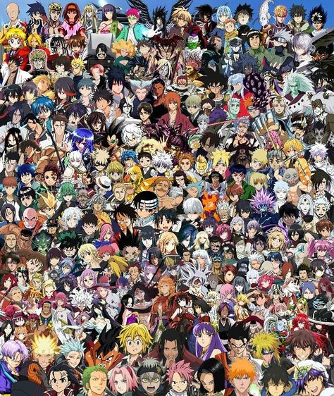 All Anime Characters In One Picture, Anime Painting, Flower Background Iphone, Tous Les Anime, All Anime Characters, Naruto And Sasuke Wallpaper, 1080p Anime Wallpaper, Creative Drawing Prompts, No One Is Perfect