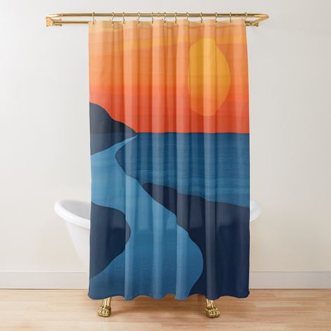 Get my art printed on awesome products. Support me at Redbubble #RBandME: https://www.redbubble.com/i/shower-curtain/no-sunshine-by-randynash/164100583.YH6LW?asc=u Sunset Shower Curtain, Sunshine Shower Curtain, Vector Landscape, Curtains For Sale, The Sunset, Shower Curtain, Awesome Products, Curtains, Shower