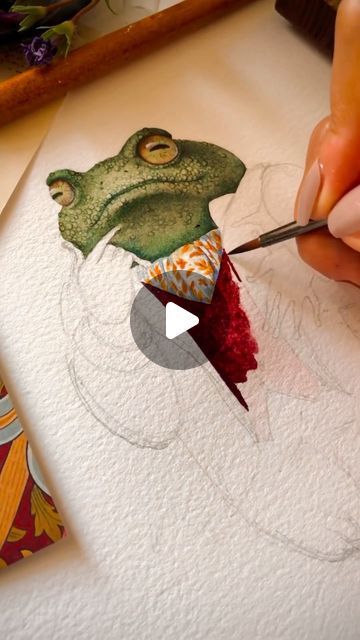 Watercolor Toad, Frog Watercolor, Mr Toad, Frog And Toad, Toad, Free Art, Art Inspo, Animals, On Instagram