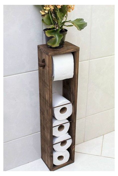 20 DIY Toilet Paper Holders Wooden Toilet Paper Holder, Diy Toilet Paper Holder, Vintage Toilet, Rustic Toilets, Toilet Paper Stand, Columbia City, Home Office Inspiration, Diy Toilet, Inground Pool