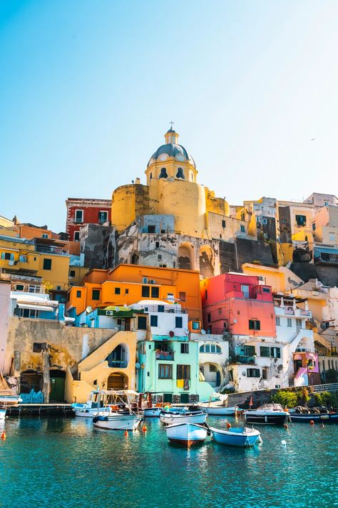 Procida Italy, Vibrant Photography, Ischia Italy, Italian Beaches, Thermal Pool, Thermal Spa, Holiday Hotel, Italy Holidays, Regions Of Italy