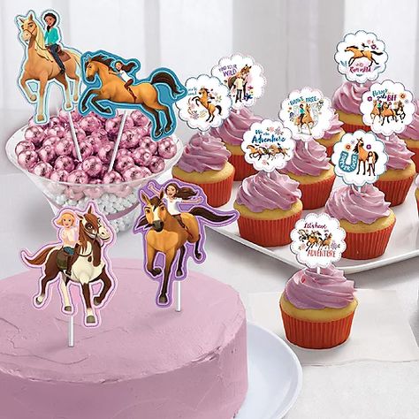 Spirit Riding Free Cake, Spirit Riding Free Birthday Party, Brownie Squares, Individual Cupcakes, Horse Birthday Cake, Spirit The Horse, Spirit Riding Free, Horse Birthday Parties, Unicorn Birthday Cake