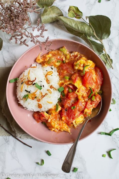 Chinese Egg Tomato Rice, Tomato Egg Rice, Egg Tomato Recipes, Soft Scrambled Eggs, Egg Tomato, Done List, Tomato Egg, Egg Rice, Tuna And Egg