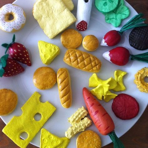 Salt Dough Projects, Salt Dough Crafts, Felt Food Diy, Bathroom Tips, Felt Play Food, Pretend Food, Diy Play Kitchen, Diy Ceramic, Felt Food