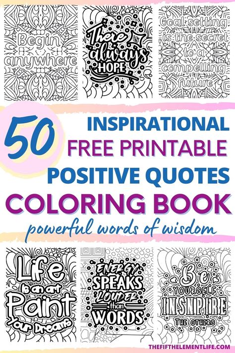 Motivational Quotes Coloring Pages, Inspirational Coloring Pages Printable, Inspirational Quote Coloring Pages, Inspirational Quotes Coloring Pages Free Printable, Positive Affirmation Coloring Pages Free Printable, Free Printable Coloring Pages For Adults Quotes, Hope Squad, Motivational Coloring Pages, Free Printable Adult Coloring Pages