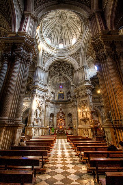 Spain Cathedral, Grand Cathedral, Cathedral Basilica, Gothic Cathedral, Sacred Architecture, Granada Spain, Religious Architecture, Cathedral Church, Church Architecture