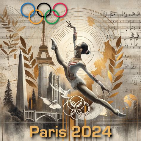 The 33rd Olympic Games Poster, designed to capture the essence of the event, showcases the excitement and spirit of the world's most prestigious sport... -  #aiart #DDG #Paris2024OlympicGames Olympic Poster Design 2024, Olympic Games Poster, Olympics Poster, Olympic Poster, Games Poster, Olympic Rings, Women Poster, Trivia Quiz, Hollywood Star