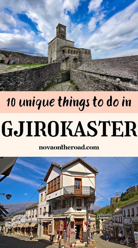 gjirokaster albania Albania Itinerary, Gjirokaster Albania, Albania Travel, Stone City, Magical Things, Stunning Landscapes, Travel Planning, Best Places To Eat, Unique Things