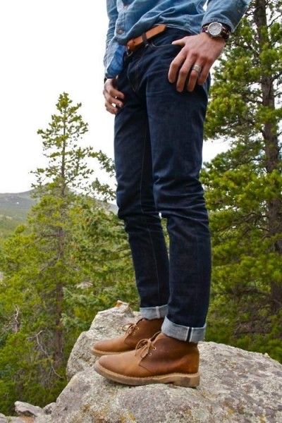 Chukka Boots | Famous Outfits Mens Desert Boots Outfit, Desert Boot Outfit, Desert Boots Outfit, Brown Desert Boots, Clarks Desert Boot, Boots Outfit Men, Famous Outfits, Desert Boot, Denim Shirts