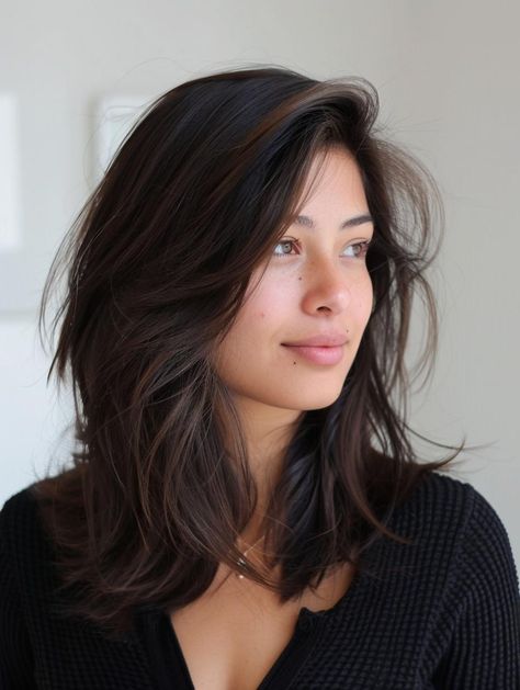 Plus Size Face Hairstyles, Unstyled Medium Length Hair, Long Bob Haircut Blonde, Collarbone Haircut With Layers, Long Bob With Face Framing Layers, Long Bob Straight Hair, Long Bob Ideas, Trendy Haircuts With Bangs, Curtain Bangs Layers