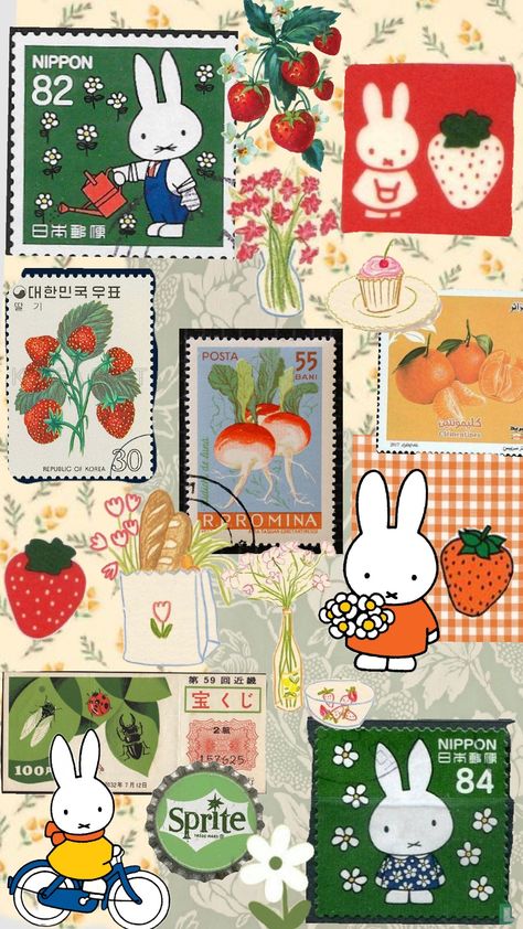 miffy <3 #miffy Wallpaper Homescreen, Wallpaper Doodle, Wallpaper Ipad, Iphone Wallpaper Themes, A Wallpaper, Cute Patterns Wallpaper, Art Collage Wall, Homescreen Wallpaper, Kawaii Wallpaper