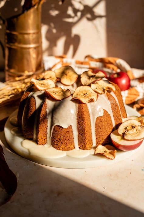 Perfect Apple Butter Pound Cake - The G & M Kitchen Apple Butter Pound Cake, Apple Cider Bundt Cake, Cider Bundt Cake, Vegan Apple Cider, Apple Butter Cake, Pastry Photography, Apple Cider Glaze, Butter Pound Cake, Apple Bundt Cake