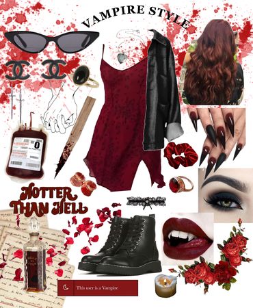 Vampire Makeup Everyday, Easy Vampire Halloween Costumes, Causal Vampire Outfit, Everyday Vampire Outfit, Vampire Outfit Female Modern, Vampire Costume Aesthetic Women, Vampire Easy Costume, Vampire Costume Ideas Women Diy, Cute Vampire Outfit