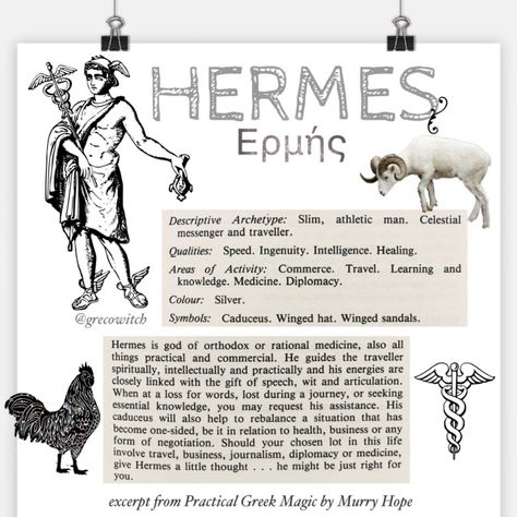 GREC🧿WITCH Hermes Mythology, Greek Mythology Gods, Greek Gods And Goddesses, Greek And Roman Mythology, Roman Mythology, Greek God, The Orator, Mythological Creatures, Spiritual Practices