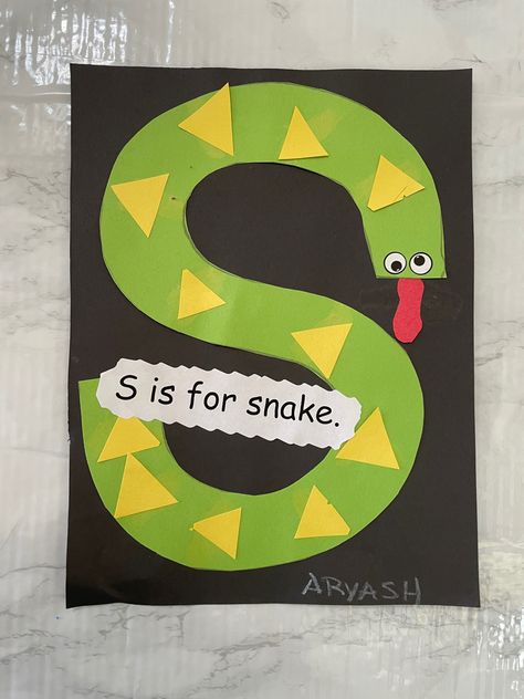 S Preschool Crafts, Letter S Math Activities For Preschool, Letter Arts And Crafts Preschool, S Letter Craft Preschool, Alphabet Activities Preschool Crafts, L Crafts For Preschool, Letter S Crafts For Toddlers, Letter S Preschool Crafts, S Crafts For Preschool