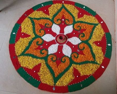 Top 9 Rice Rangoli Designs Rangoli Designs With Rice, Rice Rangoli, Rangoli Designs For Competition, Latest Rangoli, Festival Rangoli, Rangoli Designs Latest, Simple Rangoli Border Designs, Rangoli Ideas, New Rangoli Designs