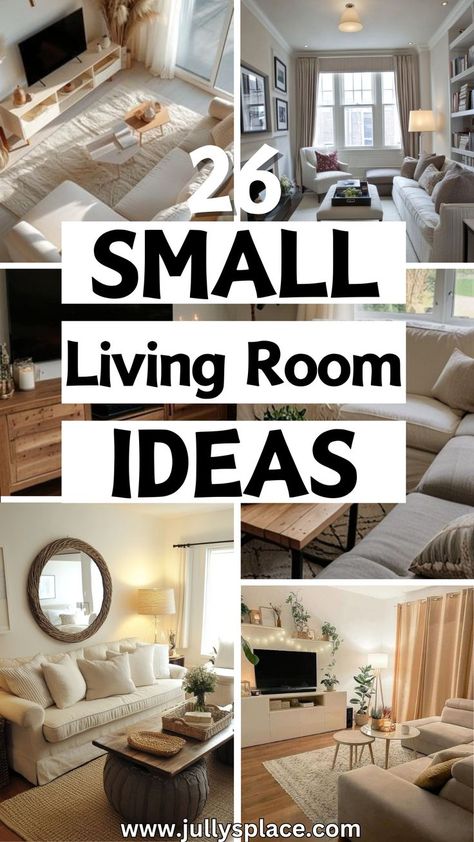 If you're aiming to revamp your small living room, I've got some great ideas for you! Consider adding stylish living room decorations and smart small living room decor that make the most of your space. Whether you prefer a sleek, modern aesthetic or a warm, inviting vibe, these suggestions will help you create a stunning and practical living area. Get ready to transform your space with these small living room ideas! Living Room Decor For Small Living Room, Designing A Small Living Room, Really Small Living Room Ideas, Small Living Room No Windows, Clean Contemporary Living Room, Small Living Room Couch And Two Chairs, How To Arrange Small Living Room, Two Chair Seating Area, Small Lounge Area Ideas