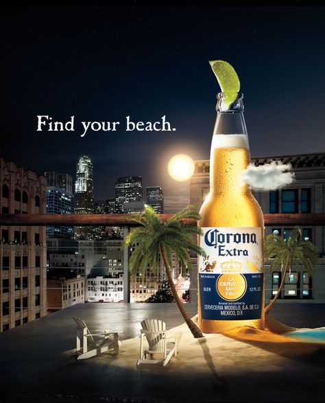 find your beach | Corona Extra: “Find Your Beach” Campaign Powerfully Delivers Brand ... Alcohol Ads, Window Graphic, Beer Photography, Beer Advertising, Beer Prints, Beer Ad, Creative Advertising Design, Publicidad Creativa, Graphic Ideas