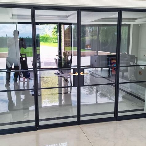 iSteel - Steel Glass Doors on Instagram: "Fabulous and Fire Rated! That’s right, fire rated doors which will make your friends jealous. Interior designer client approached iSteel to create bespoke glazed steel doors for a luxurious development project he was working on in Rotherham. iSteel’s recently launched FireLine product was specified because of its 30 minute integrity fire protection rating and its simplistic elegance. FireLine was developed out of a demand for fire rated products for do Steel Glass Doors, Fire Rated Doors, Fire Protection, Steel Doors, Glass Doors, Interior Designer, Glass Door, Bespoke, New Homes