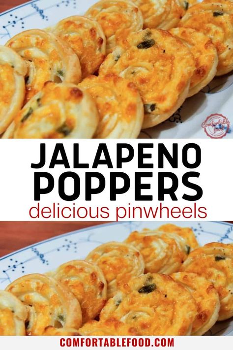 If you're looking for a simple spicy, cheesy appetizer, then you will love these jalapeno popper pinwheels. They are super soft and chewy from the buttery puff pastry and filled with a delicious cream cheese mixture of diced jalapenos and cheddar cheese. This is one easy party appetizer you don't want to miss! Jalapeno Pinwheels, Jalapeno Popper Pinwheels, Cheesy Appetizers, Bacon Wrapped Sausages, Cheesy Appetizer, Appetizer Sandwiches, Jalapeno Popper, Delicious Appetizer Recipes, Party Appetizers Easy