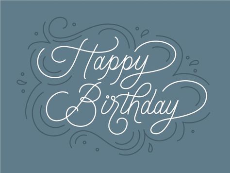 Happy Birthday Caligraphy Font Easy, Happy Birthday Writing Fonts, Happy Birthday Word Art, Birthday Lettering Design, Happy Birthday Script, Happy Birthday Hand Lettering, Birthday Calligraphy, Fonts To Download, Happy Birthday Calligraphy