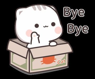 Bye Gif, Milk & Mocha, Cat 2, Manga Love, Bye Bye, Animated Gif, Cute Cartoon, Cute Drawings, Hello Kitty