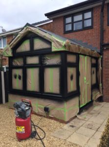 Can You Spray Paint A UPVC Conservatory | Painting | Painters | Spraying Green Painted Conservatory, Conservatory Paint Colours, Conservatory Ideas, Brick And Stone, Spray Painting, Garden Room, Spray Paint, New Color, Old Things