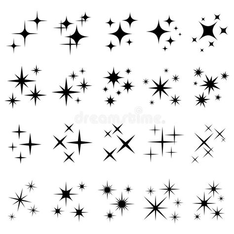 Cream Tattoo, Tattoo Filler, Sparkles Background, Star Tattoo Designs, Constellation Tattoos, Celtic Tattoos, Sparkling Stars, Star Light, Twinkle Star