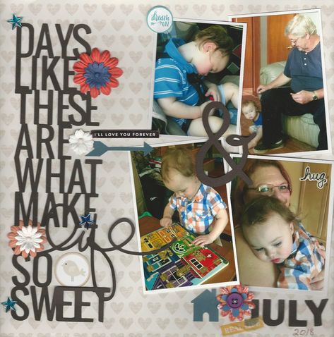 Grandma Scrapbook Layouts, Scrapbook For Grandma, Father’s Day Scrapbook Layout, Scrapbook Ideas For Grandma, Grandpa Scrapbook Pages, Childhood Scrapbook Ideas, Grandma Scrapbook, Family Scrapbook Layouts, Baby Scrapbook Album