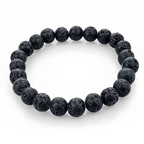 Koky Men's 8mm Lava Stones Beaded Stretch Bracelet 6.56" ... https://www.amazon.ca/dp/B01ENAJMII/ref=cm_sw_r_pi_dp_No2kxbVP3J7YT Fb Dp, Balance Bracelet, Lava Rock Bracelet, Lava Bead Bracelet, Buddha Bracelets, Lava Bracelet, Natural Stone Bracelets, Unisex Bracelets, Gemstone Beaded Bracelets