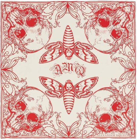 Alexander McQueen Skull Moth silk scarf #Skull#McQueen#Alexander Alexander Mcqueen Print Pattern, Alexander Mcqueen Designer, Alexander Mcqueen Tattoo, Alexander Mcqueen Aesthetic, Alexander Mcqueen Skull Scarf, Squaring The Circle, Skull Moth, Gala Themes, Alexander Mcqueen Skull