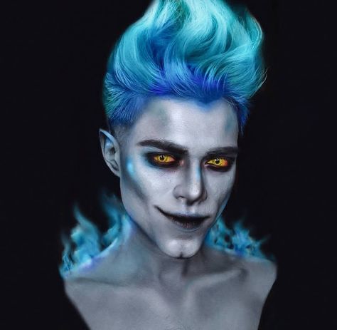 Hades Makeup, Hades Costume, Mens Halloween Makeup, Disney Villain Costumes, Halloween Hombre, Drag Make-up, Creepy Halloween Makeup, Fantasy Fest, Villain Costumes