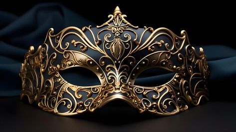 Photo gold masquerade venetian mask orna... | Premium Photo #Freepik #photo Masquerade Ball Masks For Men, Masquerade Mask Men, Masquerade Men, Masquerade Ball Masks, Gold Masquerade Mask, Art Masks, Mens Masquerade Mask, Ball Mask, Mask Designs